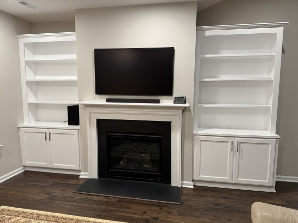 Custom built-in cabinet installation